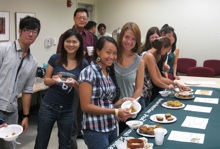 Experimental Foods class judging muffins